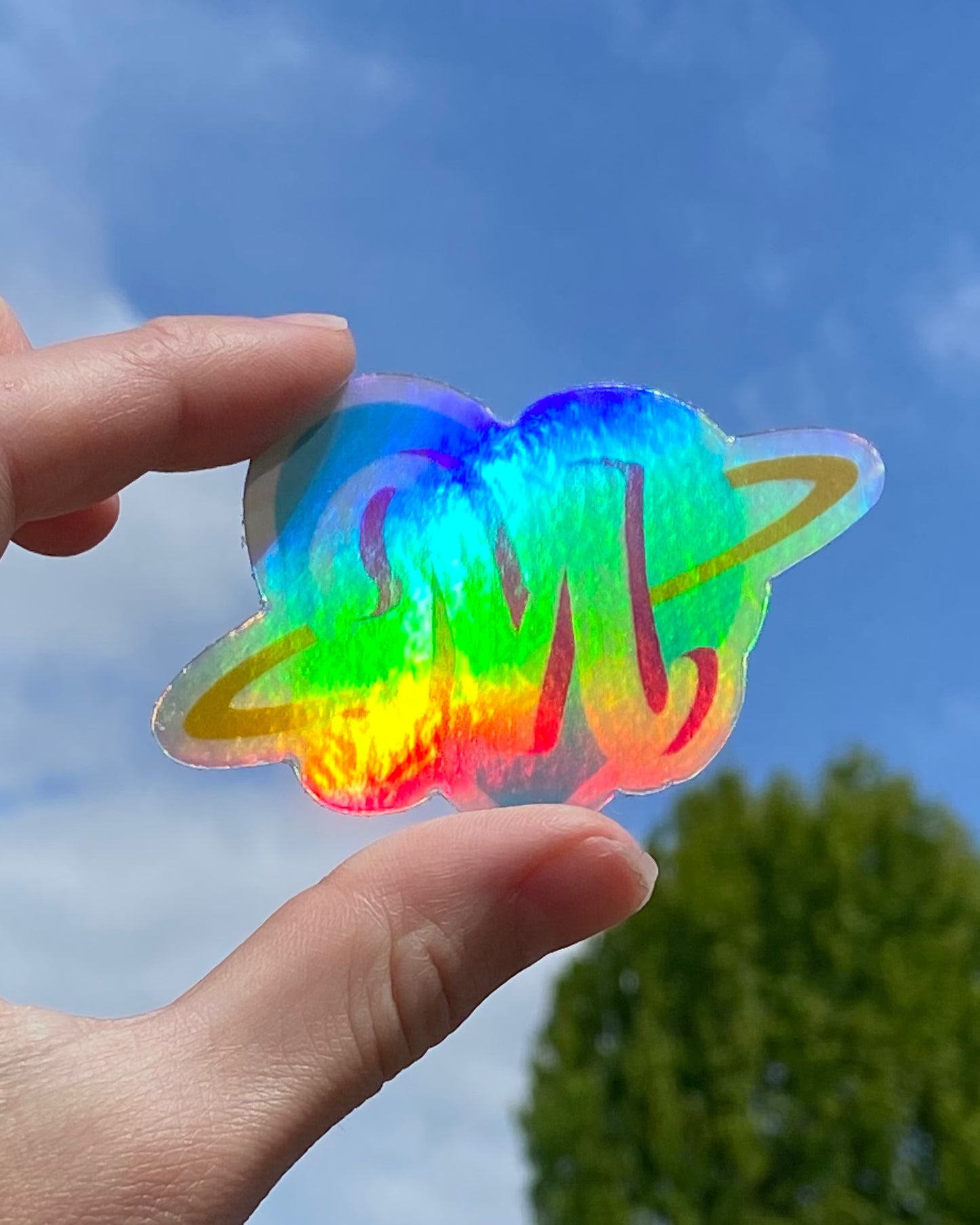 Holographic M81 Cosmetics Classic Logo Sticker